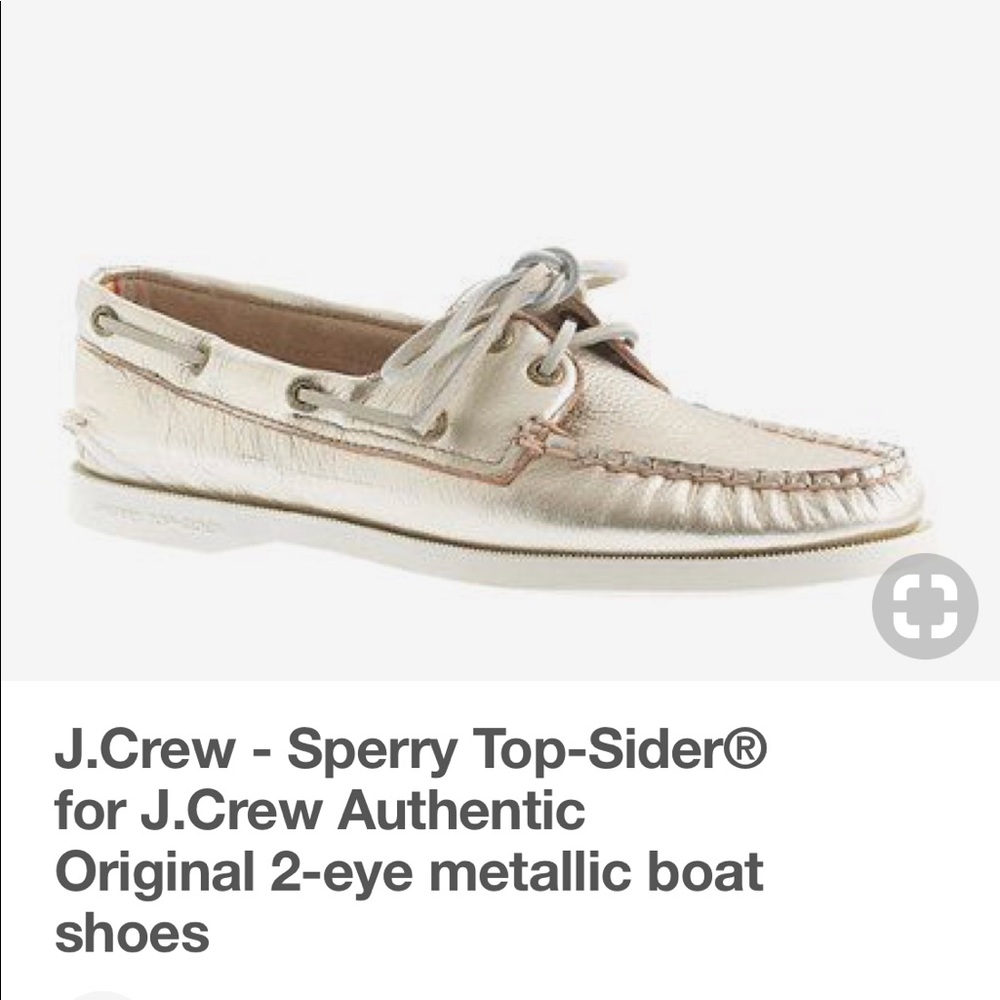 SPERRY TOP-SIDER® J.CREW METALLIC BOAT SHOES SZ 7